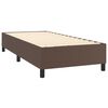 vidaXL Cama box spring c/ colch&atilde;o/LED 90x190 cm couro artif. castanho