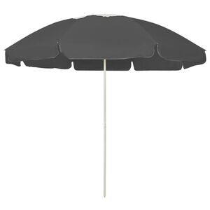 vidaXL Guarda-sol de praia 240 cm antracite
