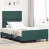 vidaXL Cama Box com cabeceira Verde Escuro 120 x 200 cm Veludo