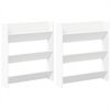 vidaXL Sapateiras de parede 2 pcs 80x18x90 cm contraplacado branco