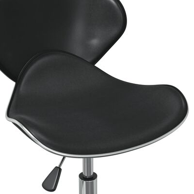 vidaXL Cadeiras de jantar giratórias 4 pcs couro artificial preto