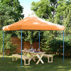 vidaXL Tenda para festas pop-up dobr&aacute;vel 292x292x315 cm laranja