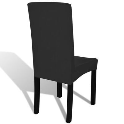 vidaXL 6 pcs capas extensíveis para cadeiras preto