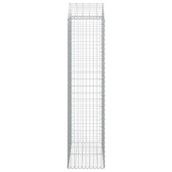 vidaXL Cesto gabi&atilde;o arqueado 100x50x200/220 cm ferro galvanizado