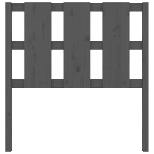 vidaXL Cabeceira de cama 105,5x4x100 cm pinho maci&ccedil;o cinzento