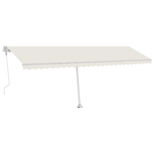 vidaXL Toldo autom&aacute;tico independente 600x350 cm cor creme