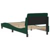 vidaXL Estrutura de cama Dover 80x200 cm veludo verde-escuro