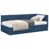 vidaXL Estrutura de Cama de Canto com Colch&atilde;o 2 unid. Azul 90 x 200 cm