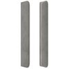 vidaXL Cabeceira de cama c/ abas veludo 83x16x118/128cm cinzento-claro