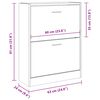 vidaXL Sapateira 63x24x81 cm derivados de madeira branco brilhante