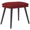 vidaXL Apoio de p&eacute;s 45x29,5x35 cm tecido vermelho tinto
