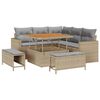 vidaXL Conjunto de Sof&aacute; de Jardim 8 unid. Bege vime PE