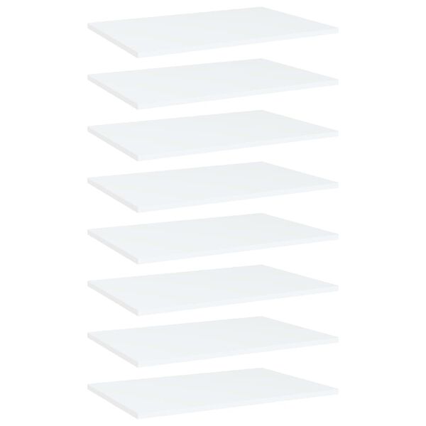 vidaXL Prateleiras para estante 8 pcs 60x40x1,5cm contraplacado branco