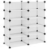 vidaXL Sapateira 84x32x88,5 cm PP transparente