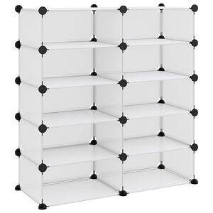 vidaXL Sapateira 84x32x88,5 cm PP transparente