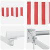 vidaXL Toldo Retr&aacute;til Manual Vermelho e Branco 400 &times; 300 cm