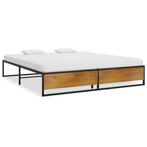 vidaXL Estrutura de cama 200x200 cm metal preto