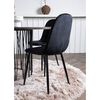 Venture Home Cadeiras de jantar Polar 2 pcs veludo preto