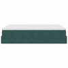 vidaXL Estrutura de cama otomana com colch&atilde;o 140x200 cm verde escuro