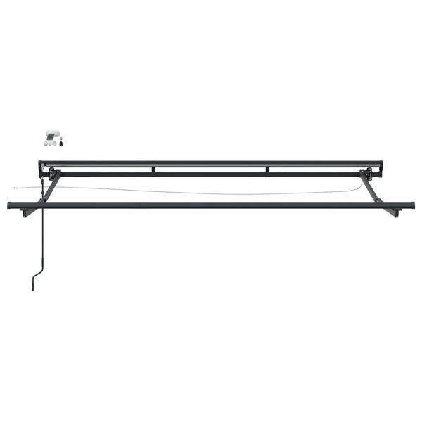 vidaXL Moldura de Toldo El&eacute;trico com LEDs Antracite 2,5 x 2 m Alum&iacute;nio