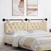 vidaXL Cabeceira Suspensa Creme 190 x 55 x 7 cm tecido