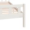 vidaXL Estrutura de cama 160x200 cm madeira maci&ccedil;a branco