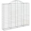 vidaXL Cesto gabi&atilde;o arqueado 200x30x160/180 cm ferro galvanizado