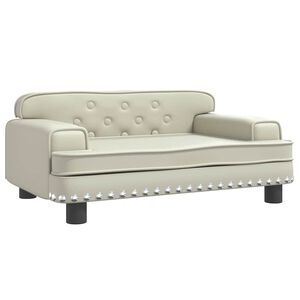 vidaXL Cama para c&atilde;es 70x45x30 cm couro artificial cor creme