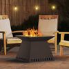 vidaXL Fire Pit Preto 60 x 60 x 50 cm A&ccedil;o laminado a frio