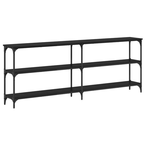 vidaXL Aparador Carvalho preto 200 x 29 x 75 cm