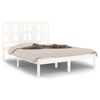 vidaXL Cama sem colch&atilde;o 120x200 cm madeira de pinho maci&ccedil;a branco