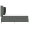 vidaXL Cama Box Springs com Colch&atilde;o Cinza Escuro 90x190 cm tecido