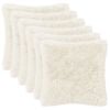 vidaXL Almofada com travesseiro HEERLEN 6 unid. Branco Fleece PV