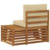 vidaXL Sof&aacute; de canto externo com almofada Natural 91 x 63 x 73 cm