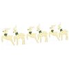 vidaXL Renard LED 6 unid. Ouro 45 x 19 x 65 cm tecido