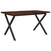vidaXL Mesa de Jantar Com Bordas Naturais 140 x 80 x 75 cm