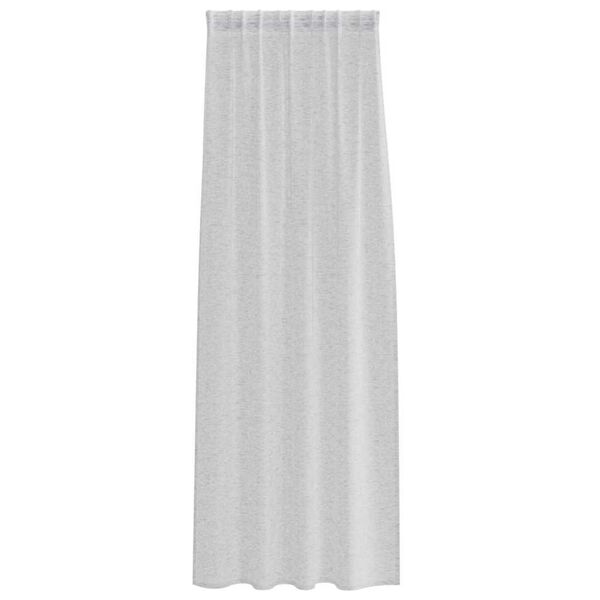 vidaXL Cortina de Voile 2 pcs Cinzento-claro 225 x 140 cm Poli&eacute;ster