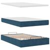 vidaXL Estrutura de cama otomana colch&atilde;o 120x200 cm veludo azul escuro