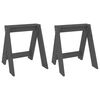 vidaXL Bancos 2 pcs 40x40x45 cm pinho maci&ccedil;o cinzento