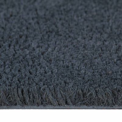 vidaXL Tapete de porta 80x100 cm fibra de coco tufada cinzento escuro