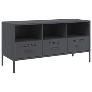 vidaXL M&oacute;vel de TV 100,5x39x50,5 cm a&ccedil;o antracite