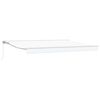 vidaXL Toldo Manual 5 x 3 m Branco 100% Poli&eacute;ster