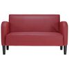 vidaXL Sof&aacute;-luvas 110 cm couro artificial vermelho tinto