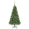 vidaXL Árvore Natal artificial pré-iluminada c/ bolas 150 cm verde