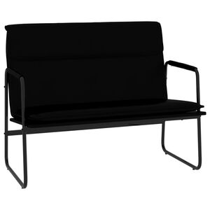 vidaXL Banco 100x64x80 cm couro artificial preto