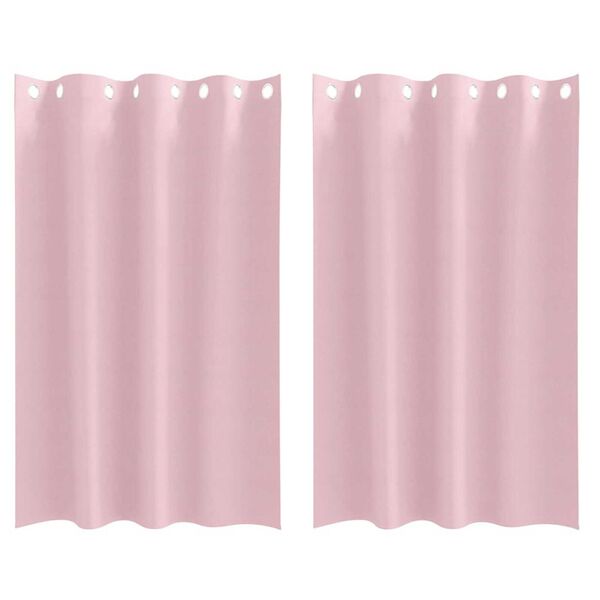 vidaXL Cortinas Blackout com Argolas 2 pcs Rosa beb&eacute; 175 x 140 cm