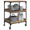vidaXL Carrinho de Cozinha Carvalho Artesanal 60 x 41 x 80.5 cm