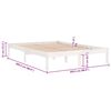 vidaXL Estrutura de cama 200x200 cm pinho maci&ccedil;o branco