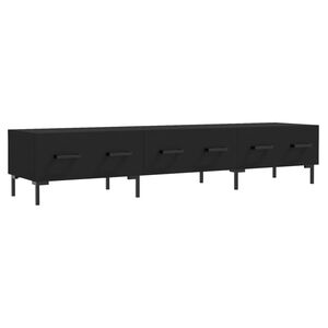 vidaXL M&oacute;vel de TV 80x36x50 cm derivados de madeira preto