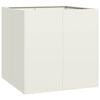 vidaXL Vaso floreira 80x80x80 cm a&ccedil;o branco